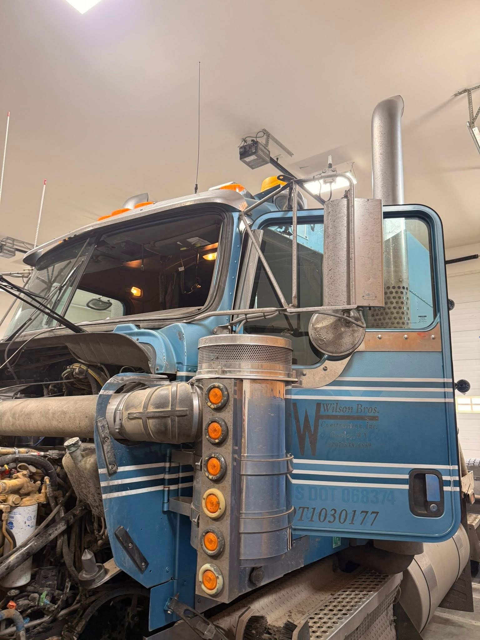 Wilson Bros. Semi windshield before replacement